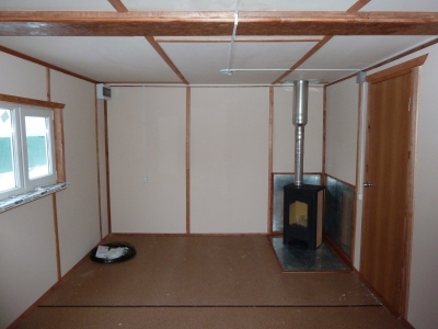 M457. Садовый (дачный) домик «Мечта» на базе двух модулей размером 6×6 м с печью-камином