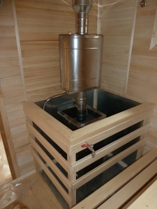 Готовая баня «Малахит» размером 3,7×2,3 м с отделкой блок-хаусом